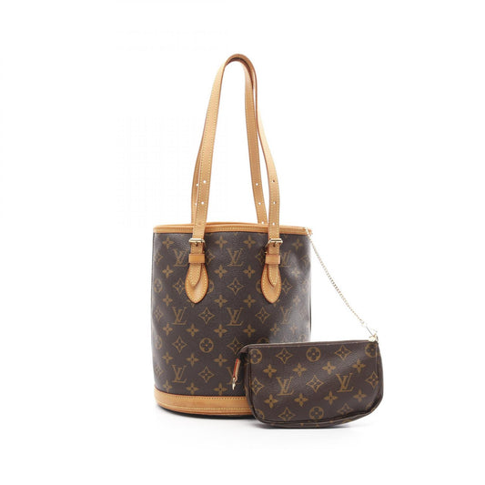 Louis Vuitton Monogram Bucket PM Handbag M42238