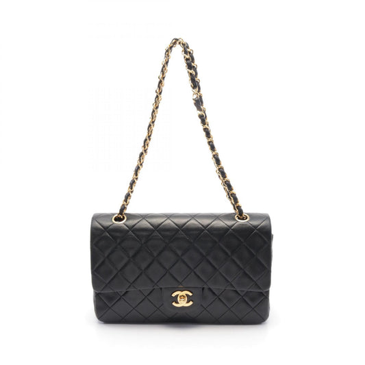 Chanel Lambskin Matelasse W Flap Shoulder Bag