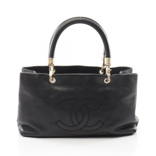 Chanel Coco Mark Leather Handbag Black