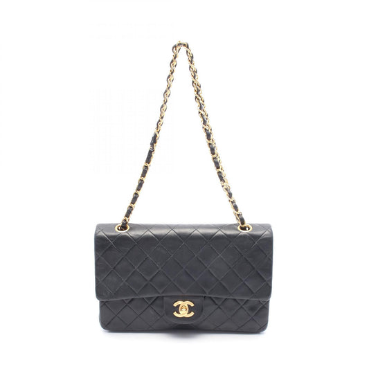 Chanel Matelasse W Flap Shoulder Bag Leather