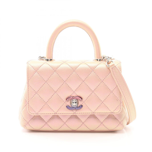 Chanel Coco Handle XXS Leather Handbag Pink