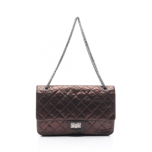 Chanel 2.55 Maxi W Flap Leather Shoulder Bag