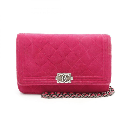 Chanel Boy Matelasse Shoulder Bag Pink