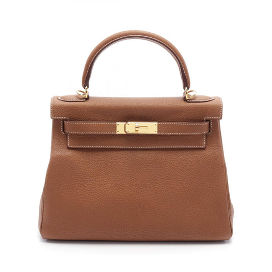 Hermes Kelly 28 Togo Handbag Brown