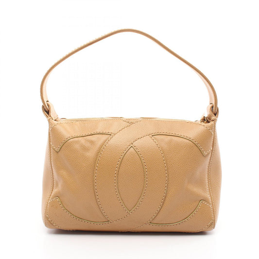 Chanel Leather Shoulder Bag Beige