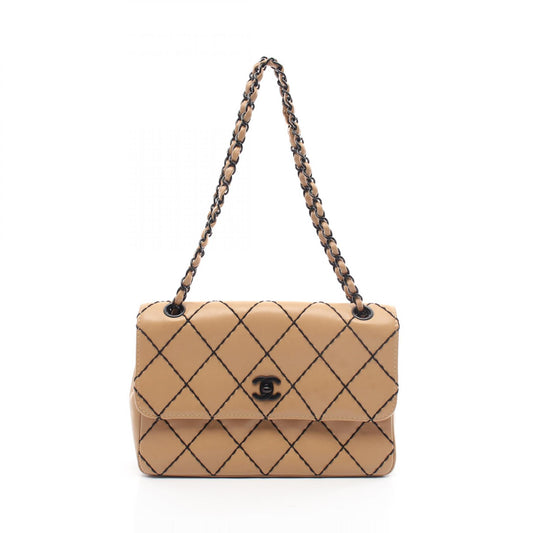 Chanel Leather Wild Stitch Shoulder Bag A14687