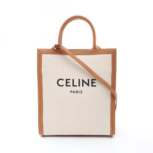 Celine Small Vertical Cabas Tote Bag Canvas Leather