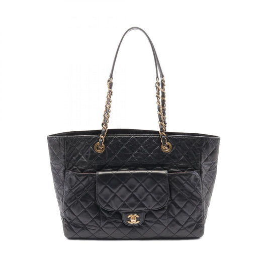 Chanel Matelasse Leather Tote Bag Black