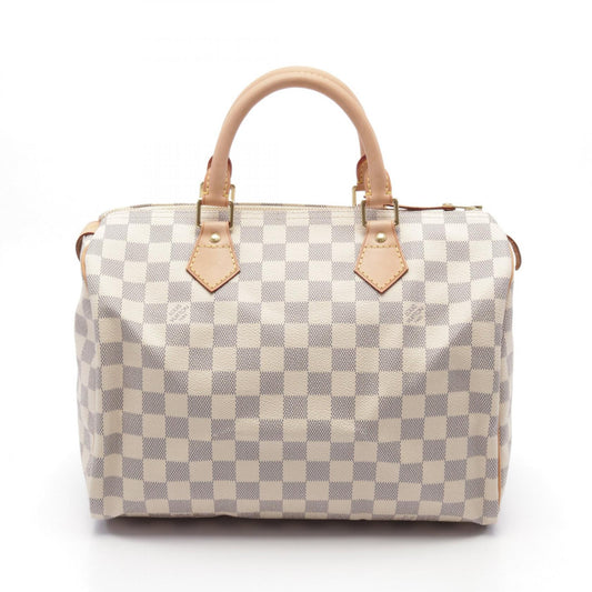 Louis Vuitton Speedy 30 Handbag PVC Canvas Leather