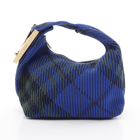 Burberry Mini Peg Duffle Handbag Knit Fabric