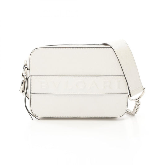 Bvlgari Embossed Logo Leather Shoulder Bag