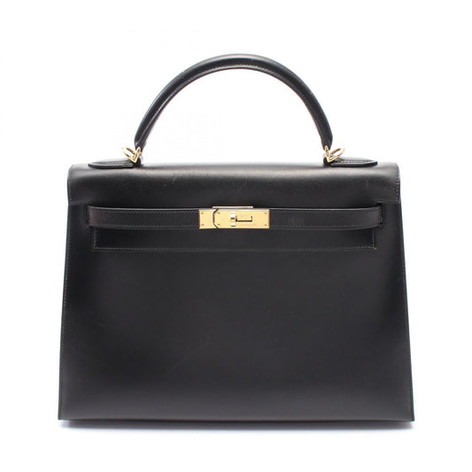 Hermes Kelly 32 Handbag Black Leather