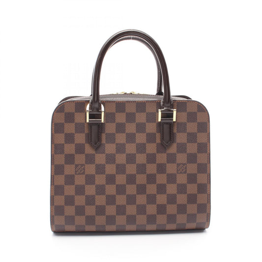 Louis Vuitton Triana Handbag PVC Canvas Leather