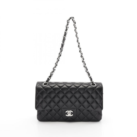 Chanel Leather Matelasse W Flap Shoulder Bag