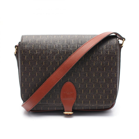 Saint Laurent Monogram Medium Shoulder Bag PVC Leather