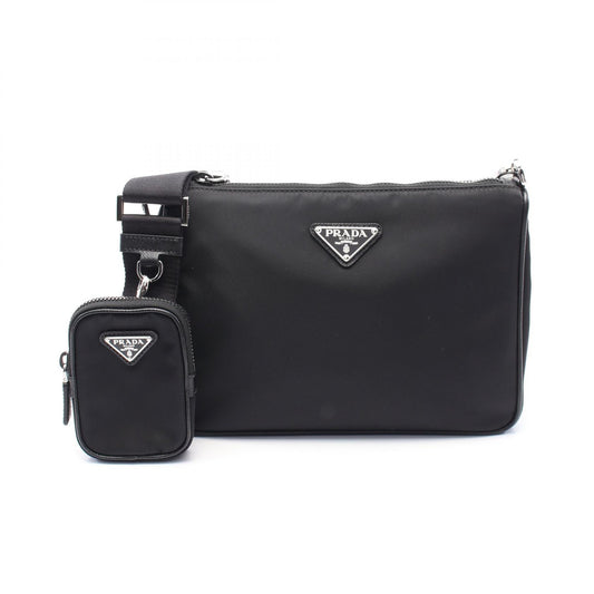 Prada Nylon Saffiano Leather Shoulder Bag