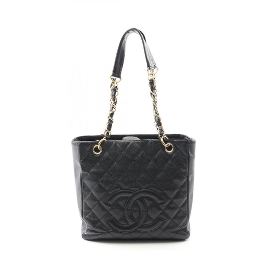 Chanel Matelasse PST Tote Bag Black Leather