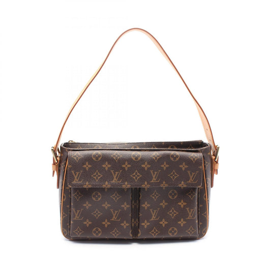 Louis Vuitton Vivacite GM Shoulder Bag Brown