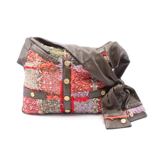 Chanel Girl Shoulder Bag Fabric Leather