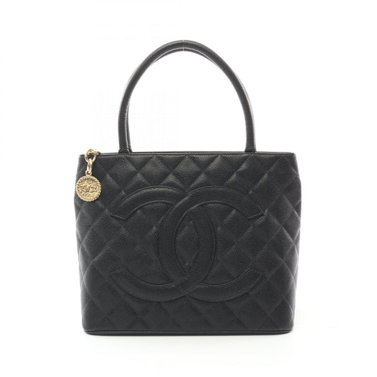 Chanel Leather Tote Bag Black A01804