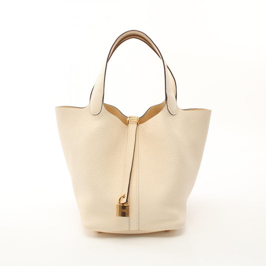 Hermes Picotin Lock MM Handbag White