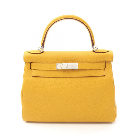 Hermes Kelly 28 Togo Handbag Yellow