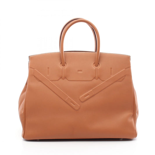 Hermes Shadow Birkin 35 Leather Handbag