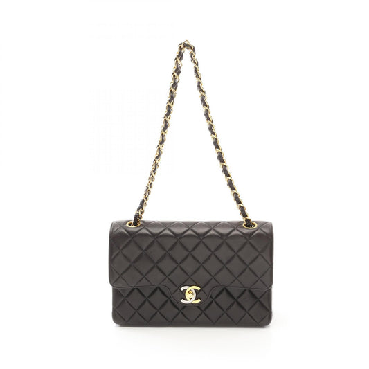 Chanel Lambskin Matelasse W Flap Shoulder Bag