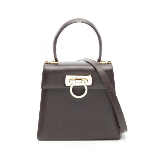 Salvatore Ferragamo Gancini Leather Handbag