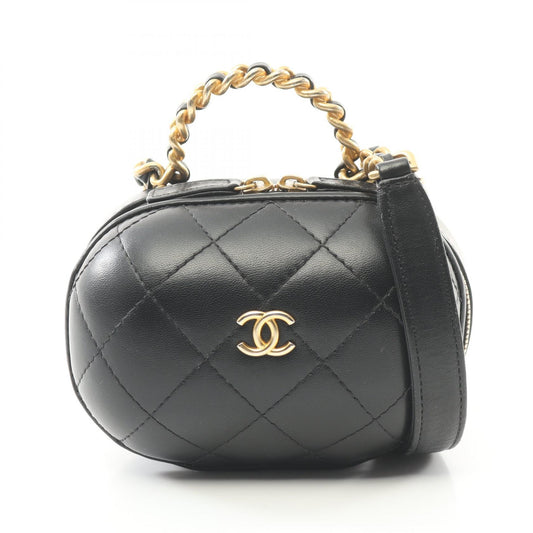 Chanel Lambskin Matelasse Top Handle Shoulder Bag