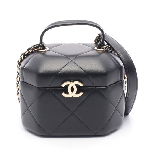 Chanel Leather Matelasse Small Vanity Bag