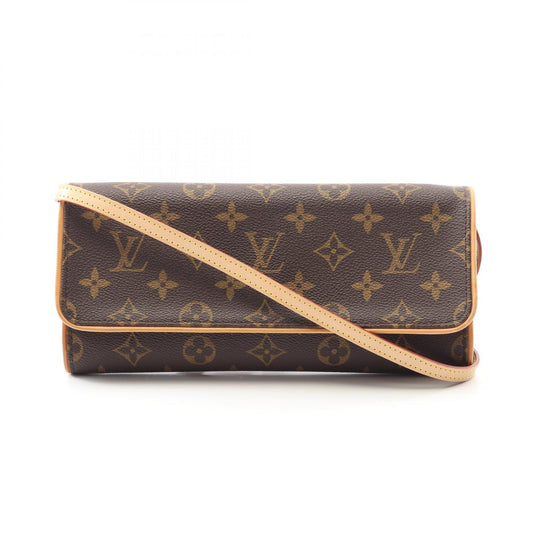 Louis Vuitton Pochette Twin GM Shoulder Bag Brown