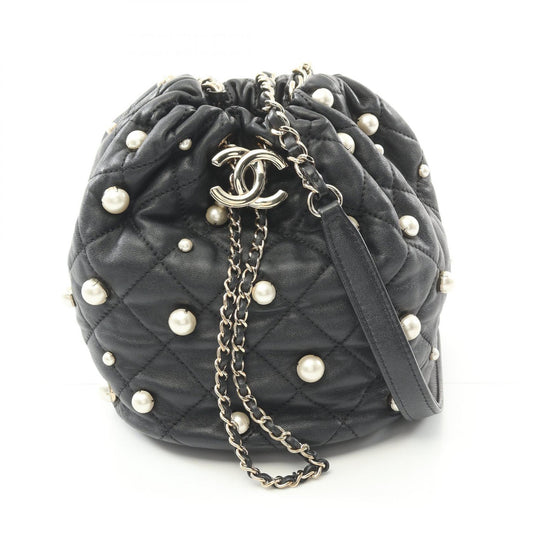 Chanel Lambskin Matelasse Shoulder Bag Black