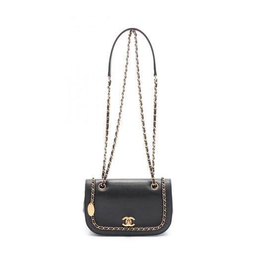 Chanel Leather Chain Around Flap Shoulder Bag