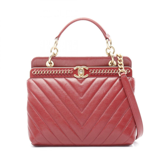 Chanel Chevron V-Stitch Lambskin Shoulder Bag