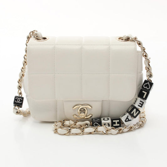 Chanel Lambskin Chocobar Mini Flap Shoulder Bag