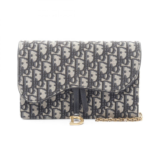Dior Saddle Canvas Leather Shoulder Bag