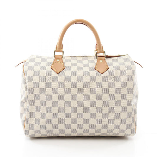 Louis Vuitton Speedy 30 Handbag PVC Canvas Leather
