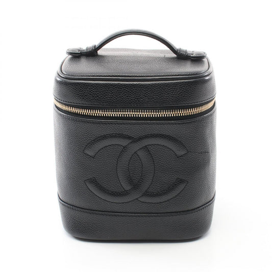 Chanel Caviar Skin Coco Mark Handbag Black