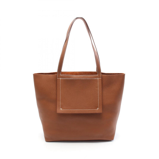 Hermes Taurillon Clemence Leather Cabas Elan 46 Tote