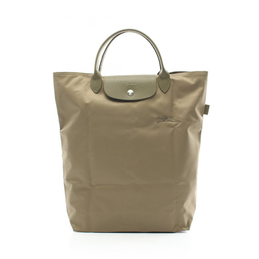 Longchamp Le Pliage Green M Tote Bag Fabric Leather
