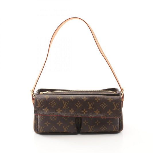 Louis Vuitton Vivacite MM Shoulder Bag Brown