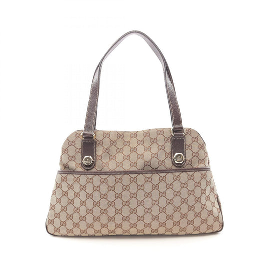 Gucci GG Canvas Leather Shoulder Bag