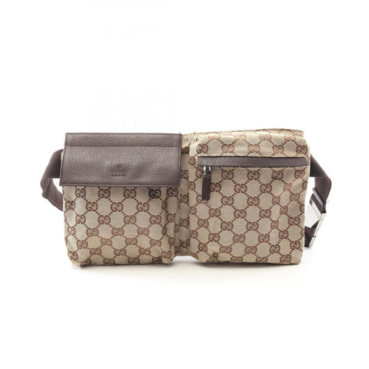 Gucci Canvas Leather Waist Bag 28566