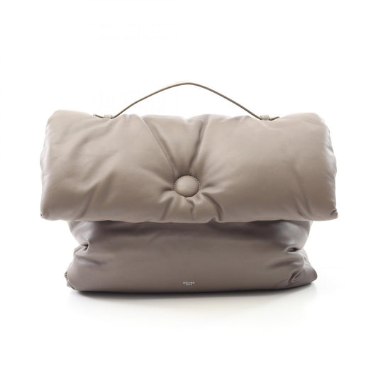 Celine Leather Pillow Handbag Beige