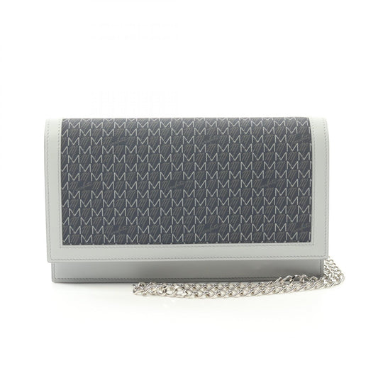 MORABITO Autograph Shoulder Bag PVC Canvas Leather