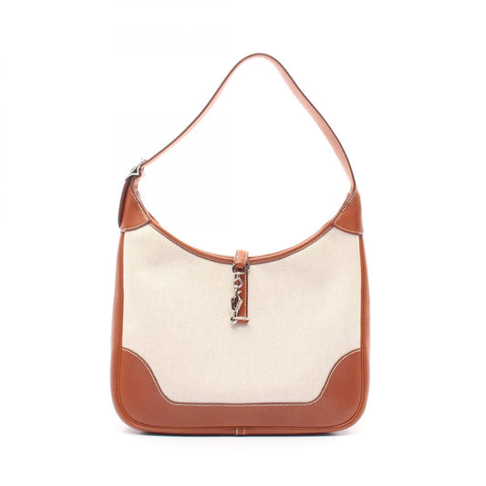 Hermes Trim 31 Leather Shoulder Bag Beige/Brown