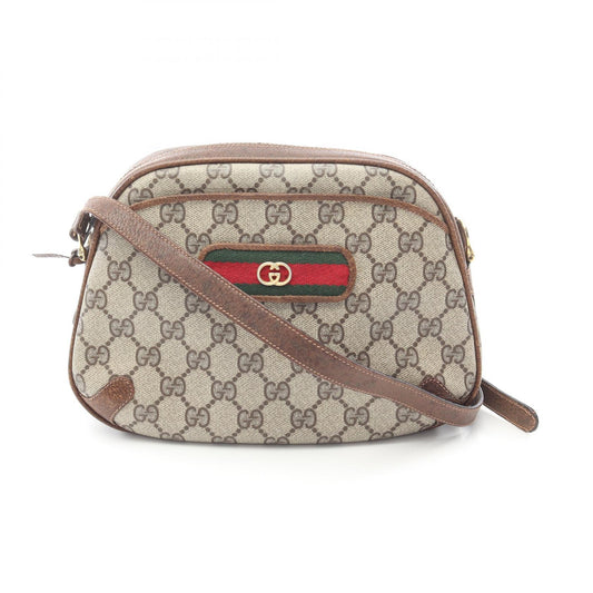 Gucci GG Plus Shoulder Bag PVC Canvas Leather