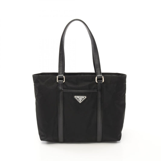 Prada Nylon Saffiano Leather Tote Bag