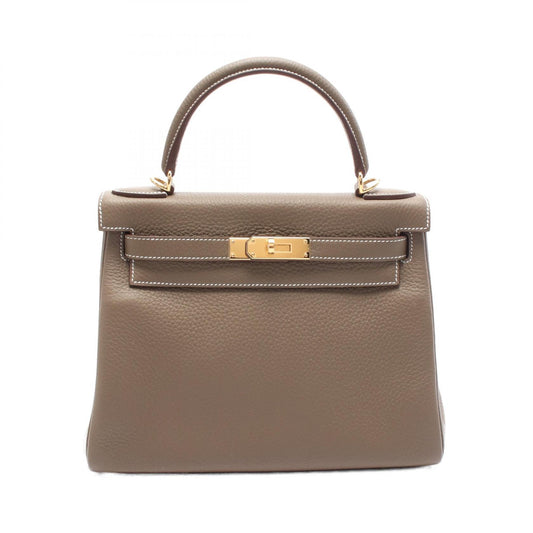 Hermes Kelly 28 Leather Handbag Brown